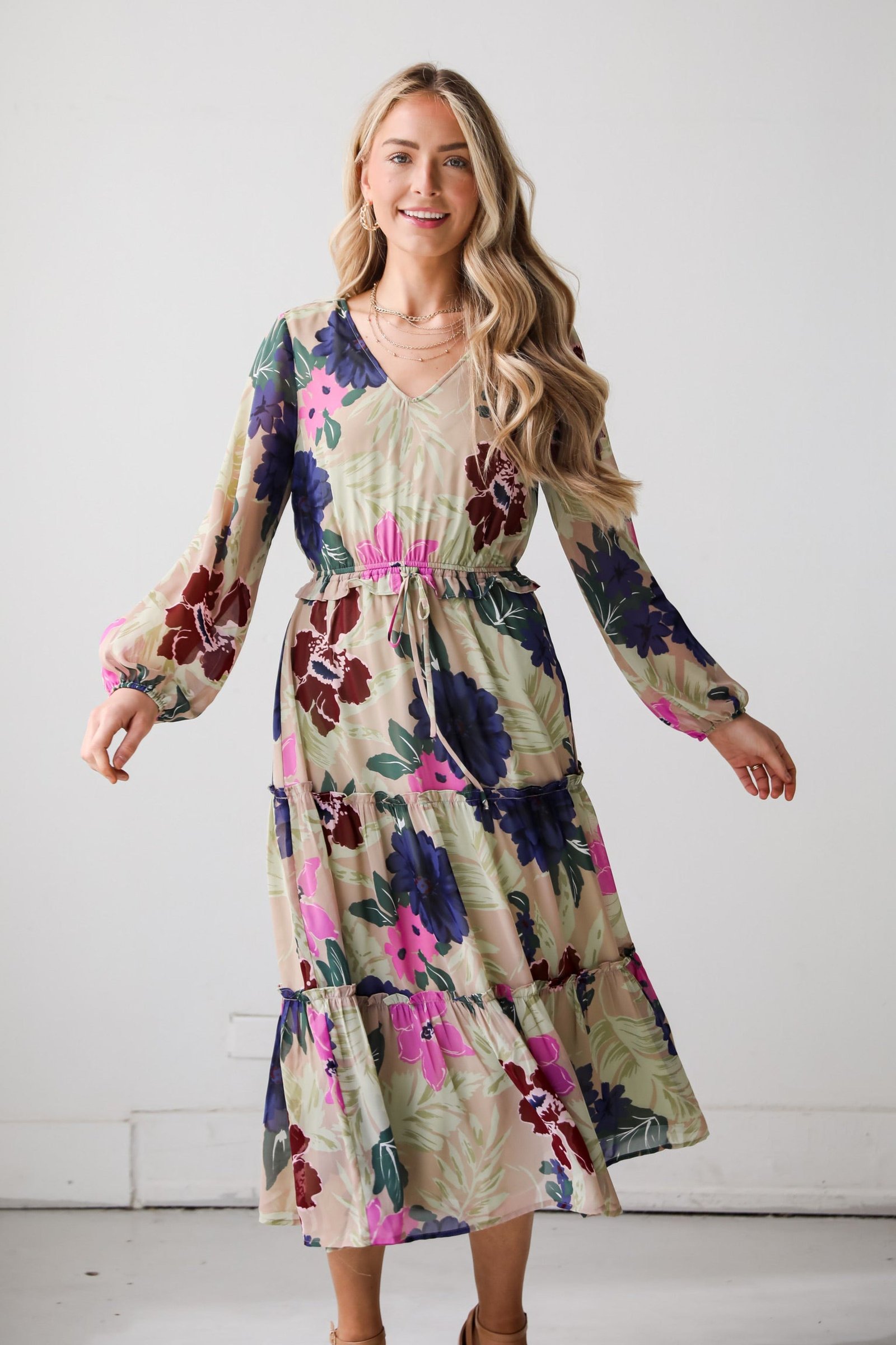 Blossoming Attitude Midi Dress KP23