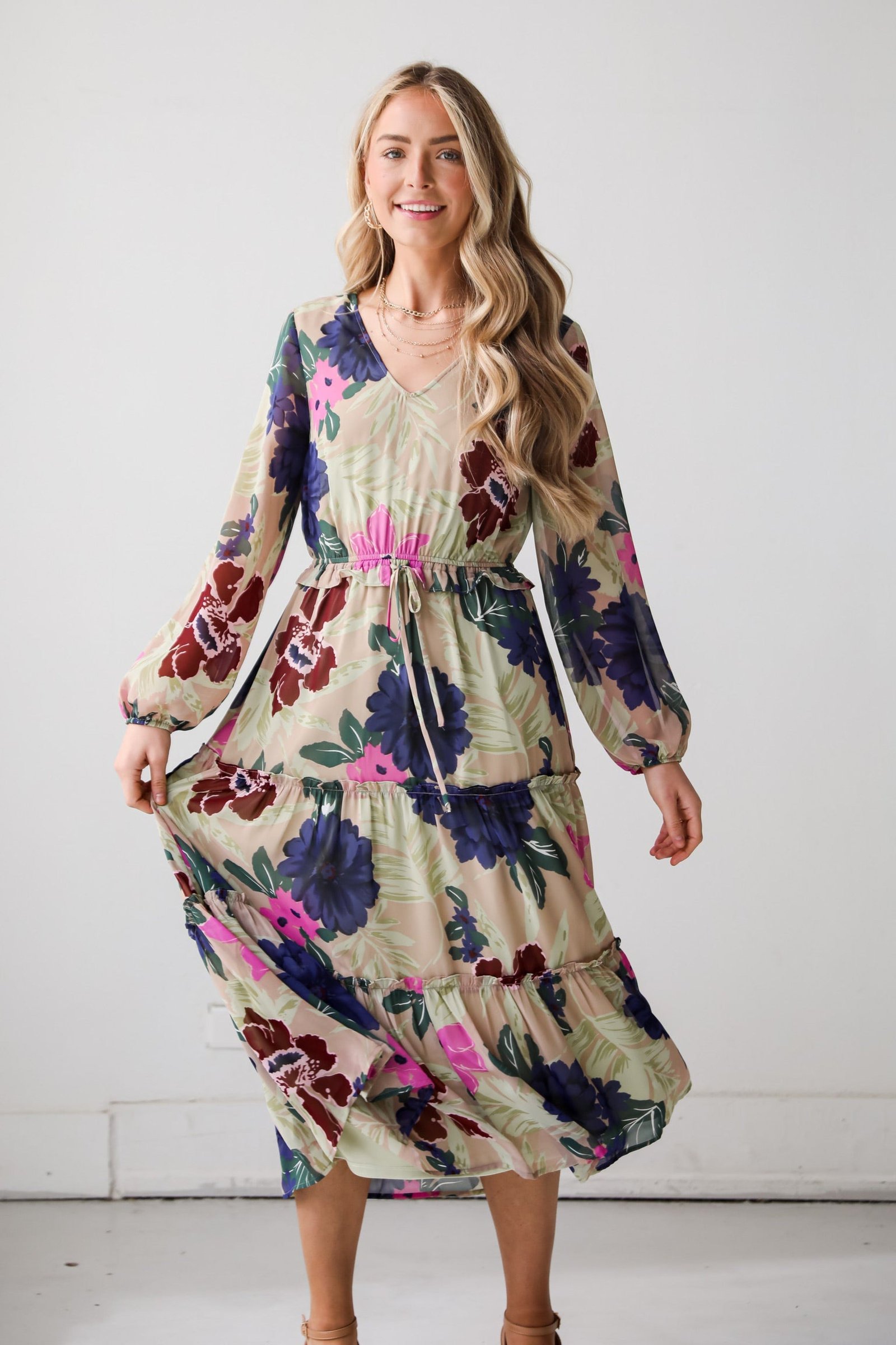 Blossoming Attitude Midi Dress KP23