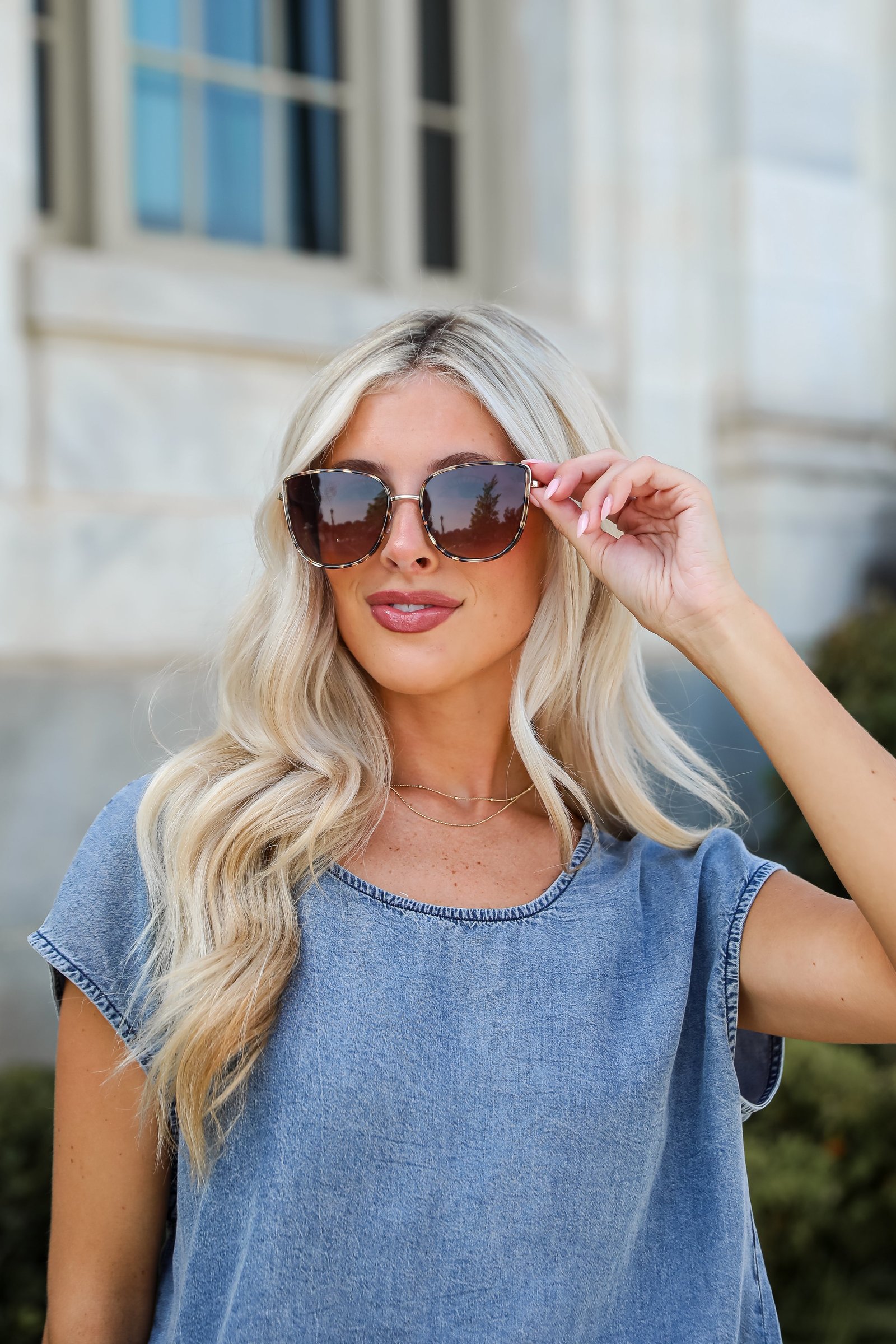 Edgy Intention Tortoise Cat Eye Sunglasses KP21