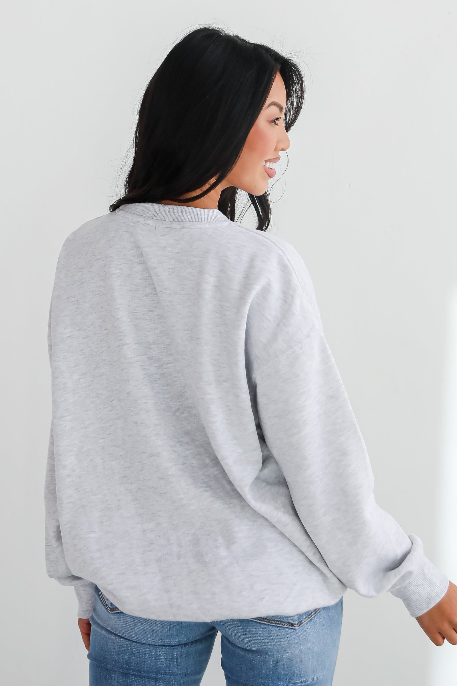 Heather Grey Nashville Embroidered Sweatshirt KP6